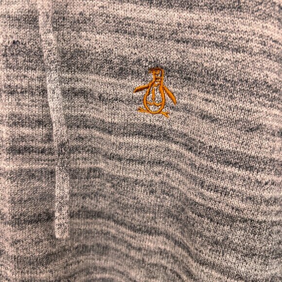 Penguin Munsingwear Gray Stripe Full Zip Hoodie Sweatshirt Pockets Men's XL - Picture 5 of 10